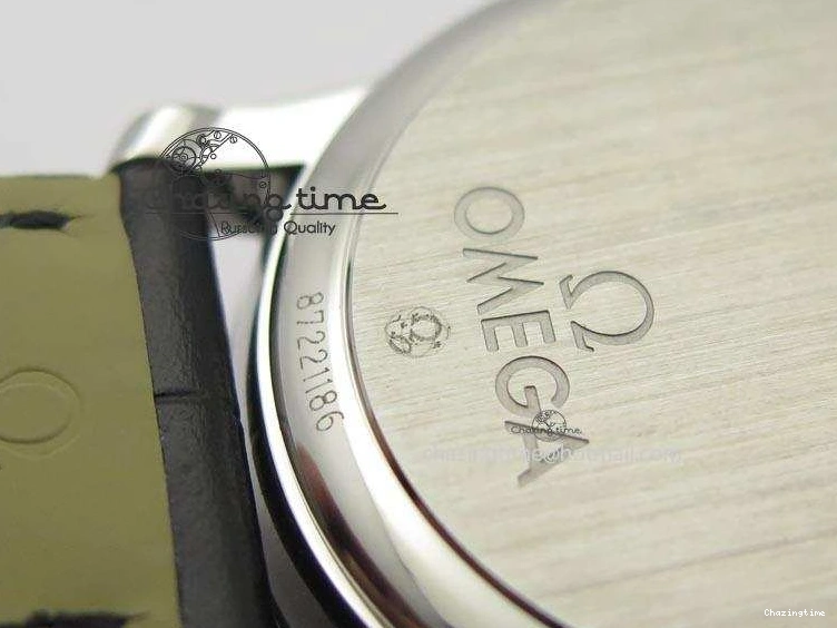 0404 Flexible De Ville MK 1:1 Best Edition SS White Dial On Black Leather Asian Seagull T1701 (Sec@6) 8244